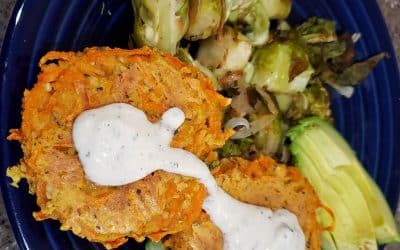 Savory Carrot Latkes With Dairy-Free Ranch
