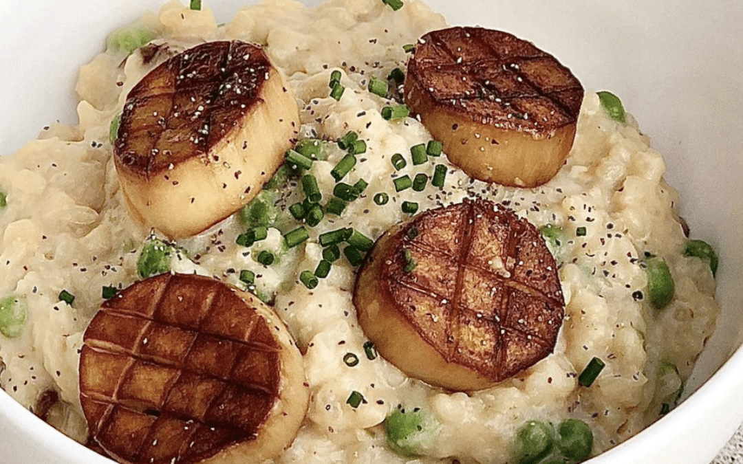 Dairy-Free Risotto with Mushroom Scallops