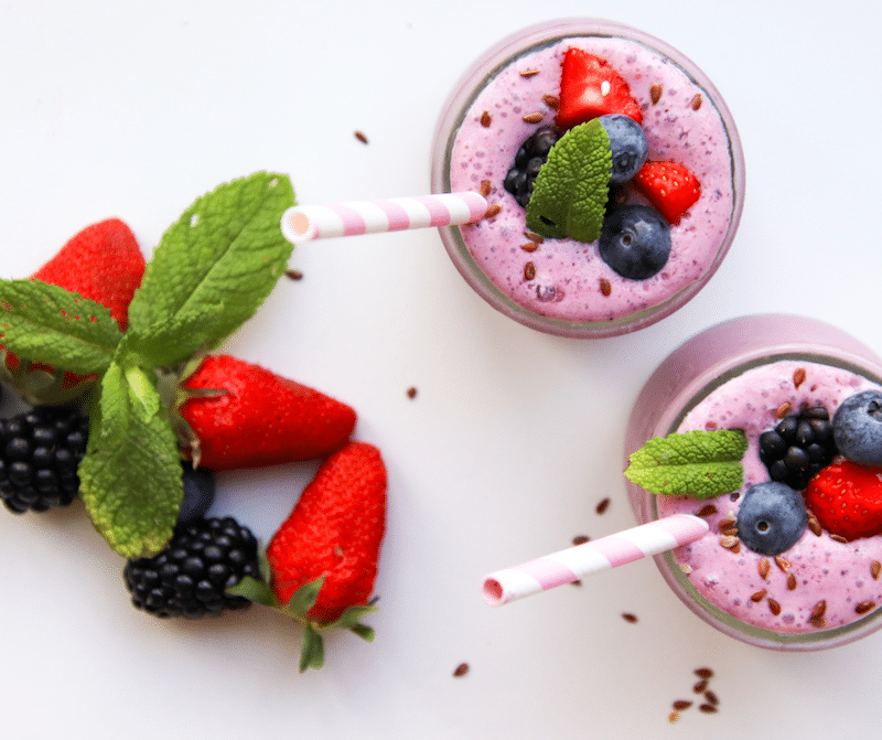 pink berry smoothie