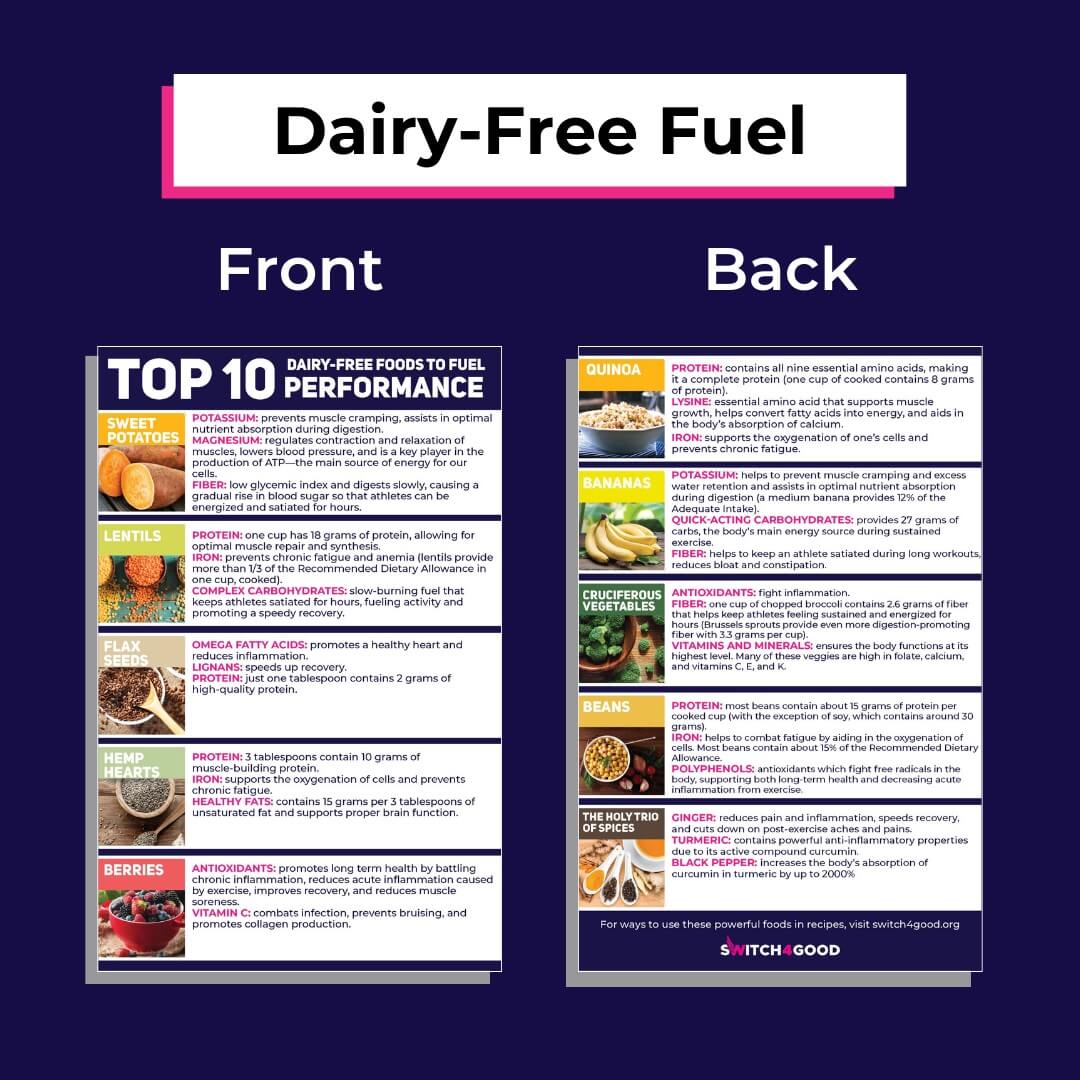 Dairy-free performance foods