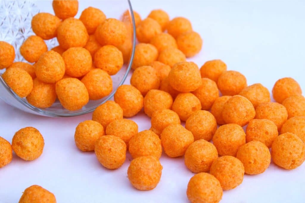 Ultra-processed cheese balls
