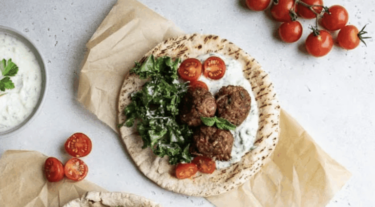 Plant-Based Greek Meatballs with Dairy-Free Tzatziki