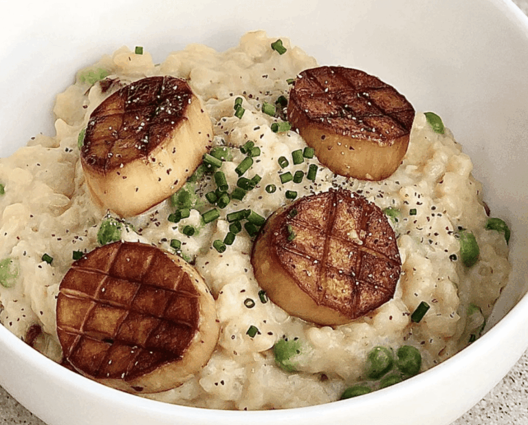 Dairy-Free Risotto with Mushroom Scallops