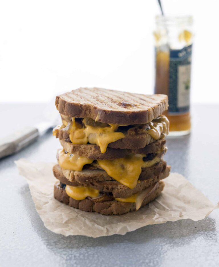 Fancy Grilled Cheese with Golden Fig Jam